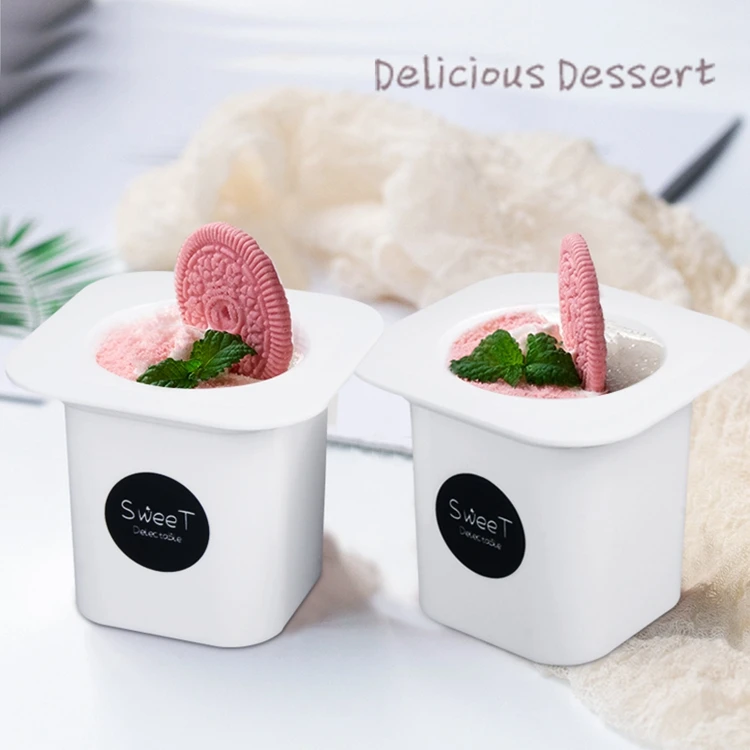 Einweg Recycelbare Transparente Quadratische Joghurt-Parfait-Plastikbecher Mini-Dessert-Vorspeisen-Becher| Alibaba.com