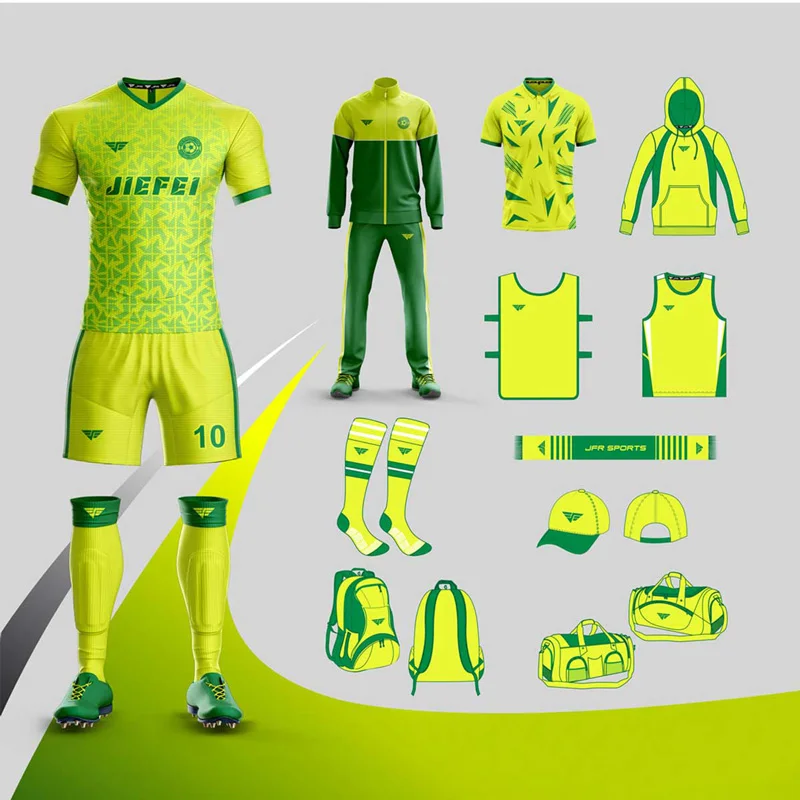 JFR Sports Customized Blank Printing Design New Style Sport Youth Retro Football Jersey Uniforms Set Soccer Kits Sportswear