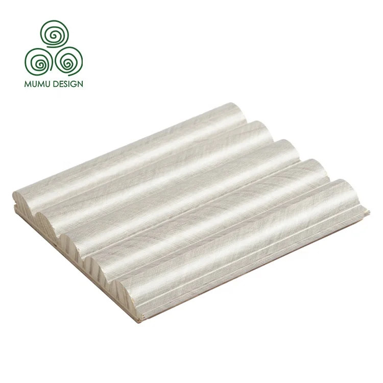 Decorative Design Decoration 3D Interlocking Vertical Round Fluted Pop PVC Ceiling Wall Panel
