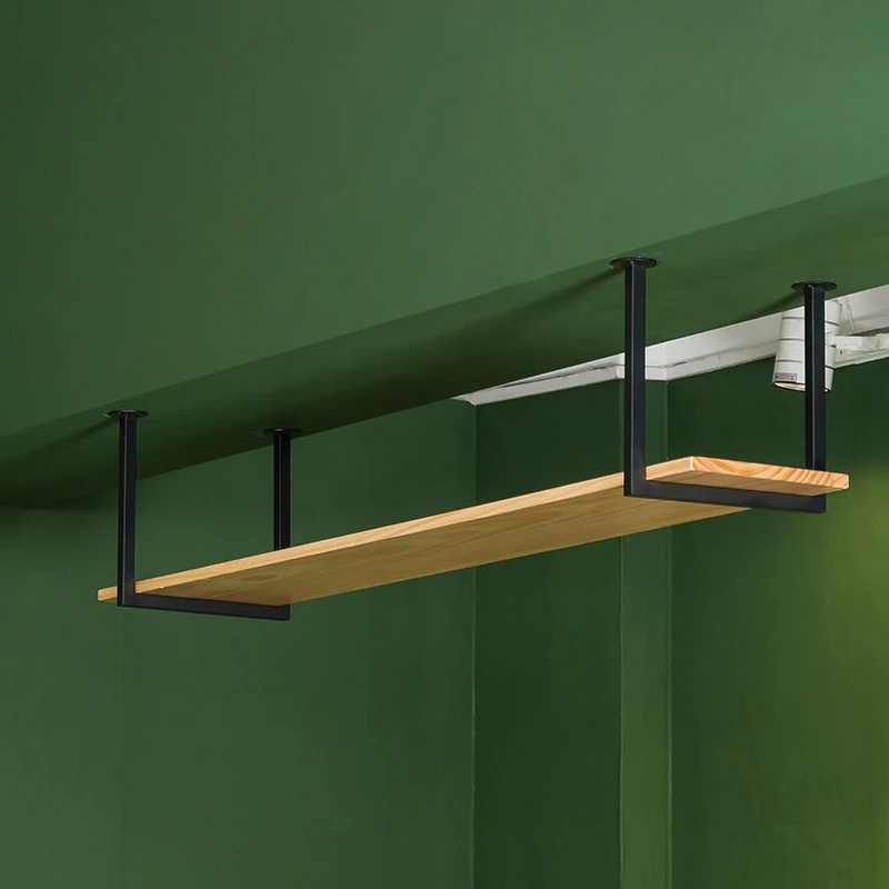 Nordic Ceiling Hanging Storage Shelves Living Room Kitchen Bar Counter