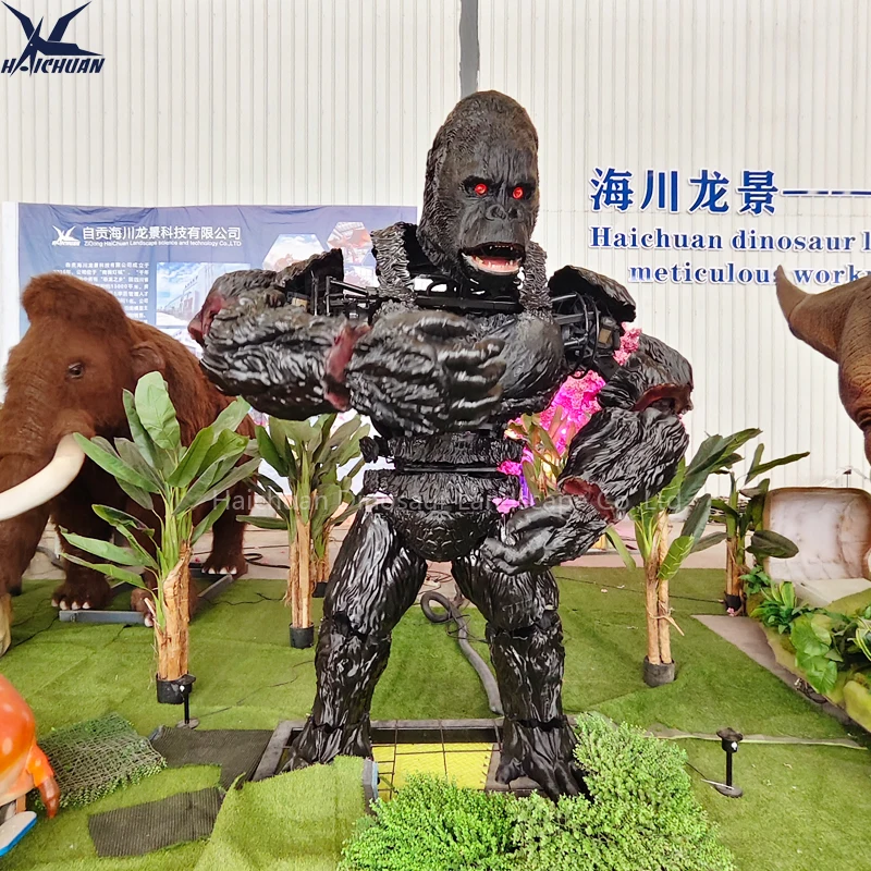 product haichuan 3d printing life size animatronic kingkong realistic mechanical animal for shopping mall attraction-1