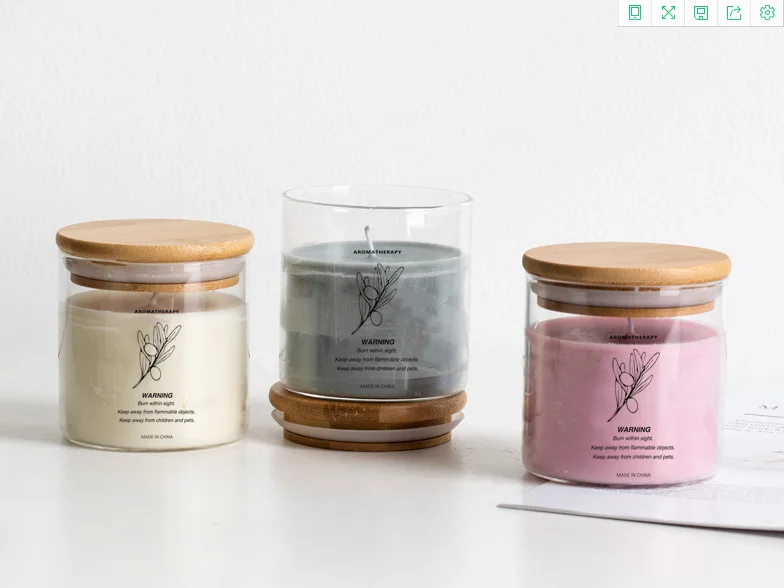 Оригинальный производитель домашний декор ароматерапия свечи роскошная стеклянная банка Ароматизированная свеча с бамбуковой деревянной крышкой