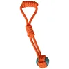 Colorful handle knot (orange, blue, and white, 28cm long)