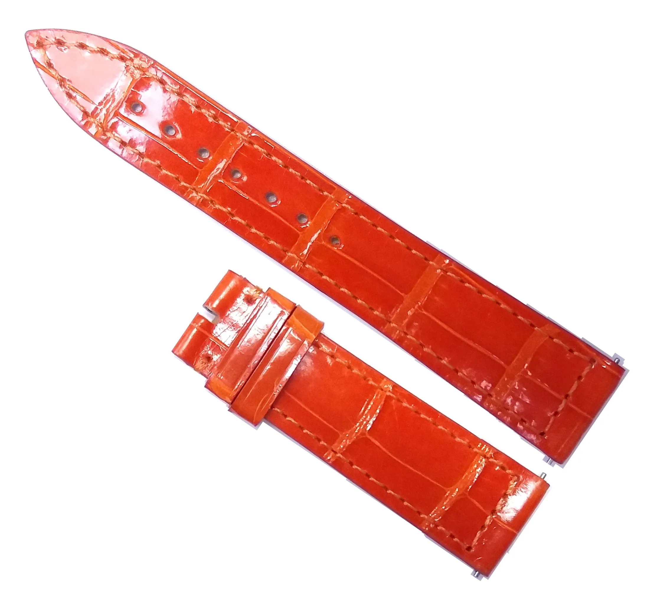 Small Order Quantity Fashion Multi Color 18mm Semi Mat Beige ALLIGATOR STRAP for FRANCK MULLER FM952 FM950