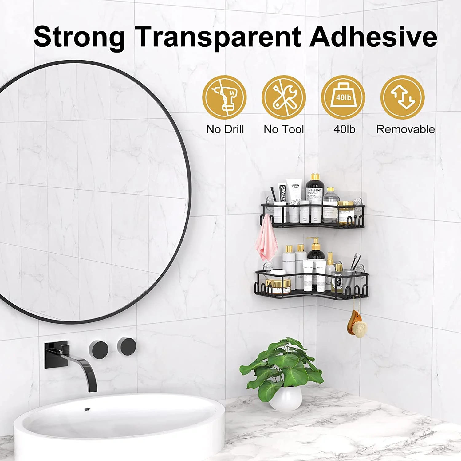 Corner Shower Shelf,No Drill Shelves For The Bathroom And Shower Buy