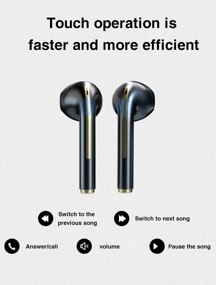 Waterproof Mini Noise Cancel Gaming Headset With Microphones Led Tws Earphone Wireless Headphones