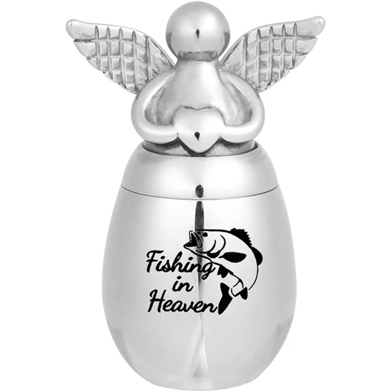 316L Stainless Steel Angel Wing urns Can Open Ashes Holder Cremation Urn Memorial Keepsake Pendant Jar for Men Women Pets