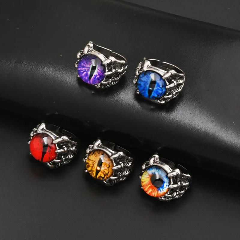 Punk Silver Plated Evil Eye Rings For Men & Women - Oem Available