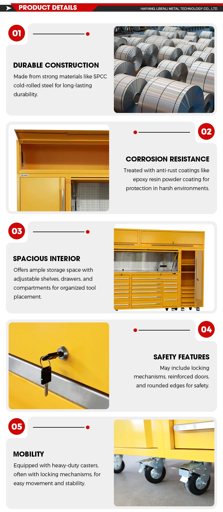 High Quality Multifunctional Combination Tool Cabinet OEM&ODM details