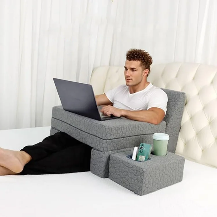 Large Arm Rest Pillow for Adult Height Adjustable Reading Pillow for Gaming Foldable Lap Desk Pillow for Working