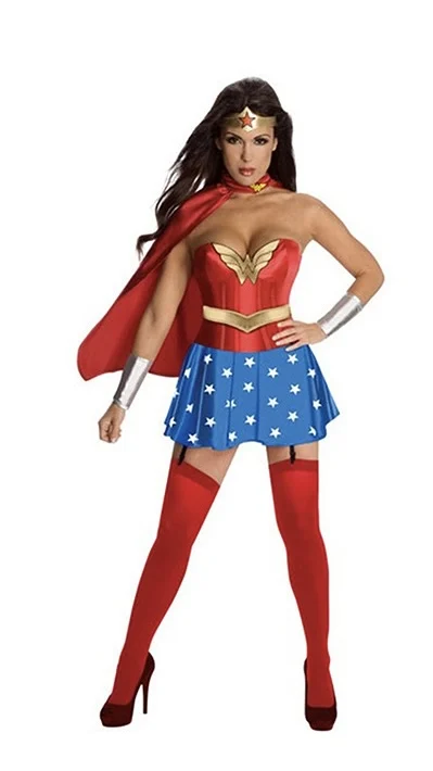 Superhero Wonder Woman Costume Halloween Costume Leather Cosplay Adult Second Dimensional Dress Female