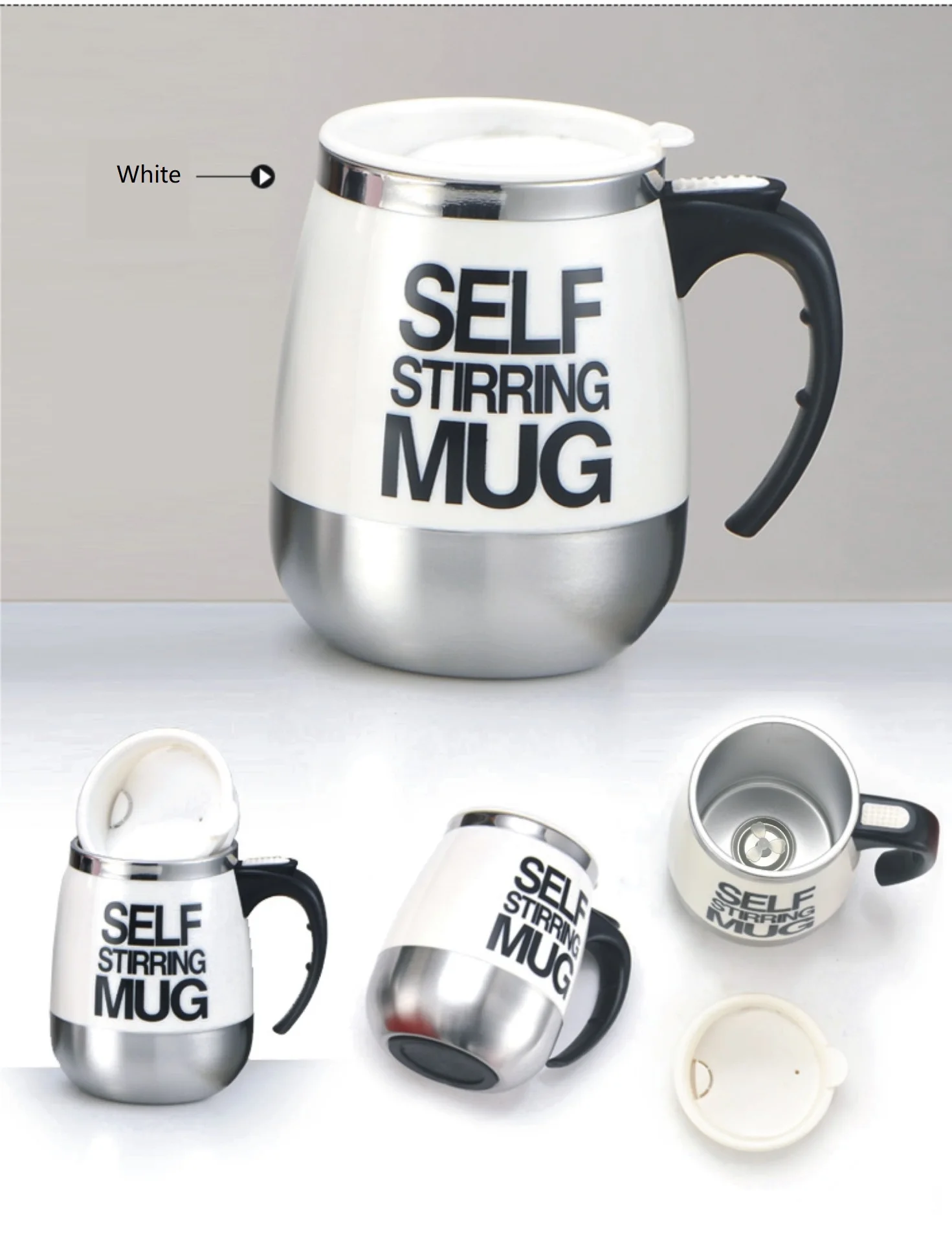 Self Stirring Coffee Mug,electric High Speed Mixing Cup, 400ml Self Stirring  Mug With Lid,fast Automatic Self Stirring Mug For Dining Rooms Living Roo