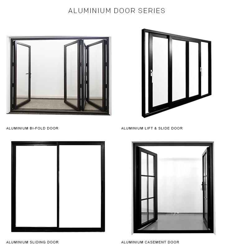 Sliding Glass Door Custom Apartment Public Building Commercial Aluminium Frame Sliding Doors with Double Glazed Tempered Glass manufacture