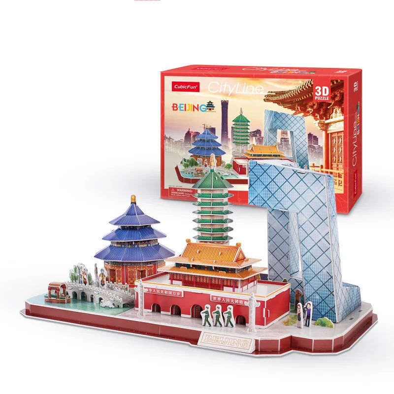 3D Puzzle Children - Barcelona City Line | 3D Puzzle Adults | Model Kit Adults | Gift For Children From 8 Years | 186 Pieces | DIY