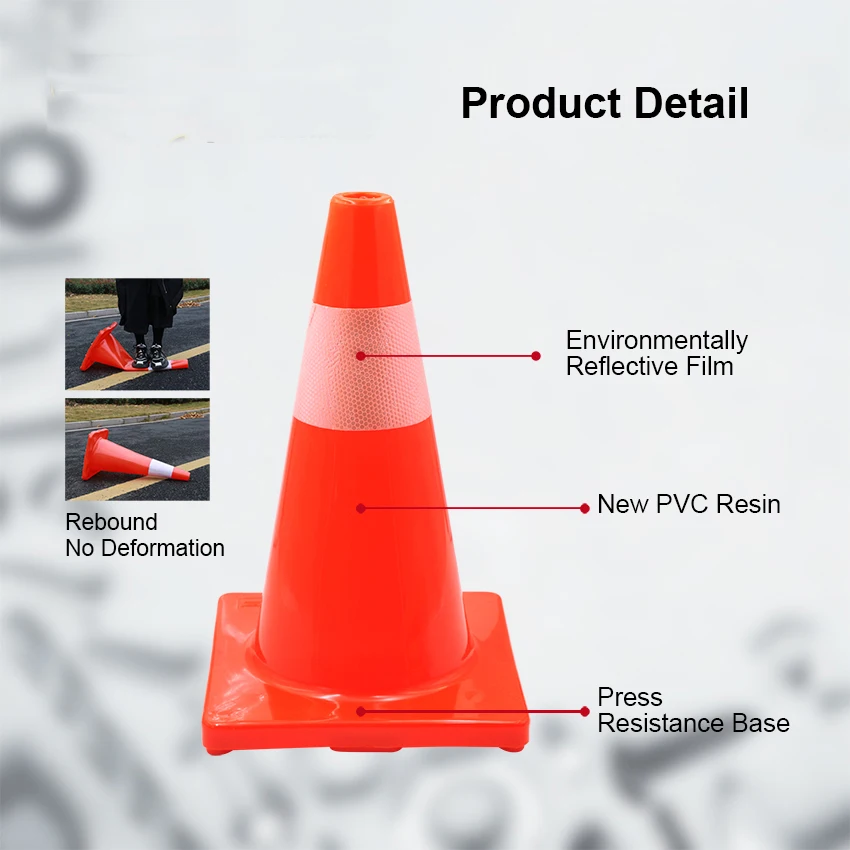 Black Base With Triple Reflective Film Red Traffic Cone - Buy Heavy ...