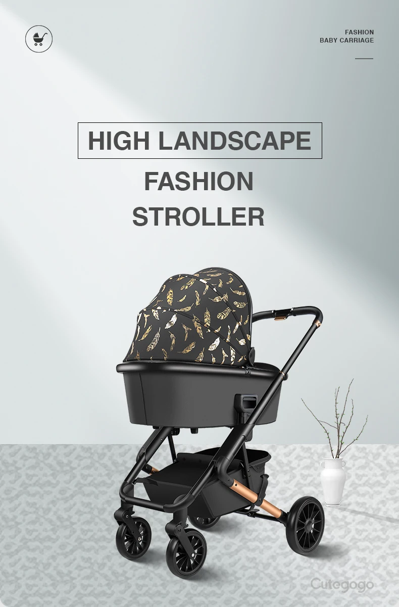 easy folding lightweight baby stroller pram 3 in 1 baby stroller with car seat system