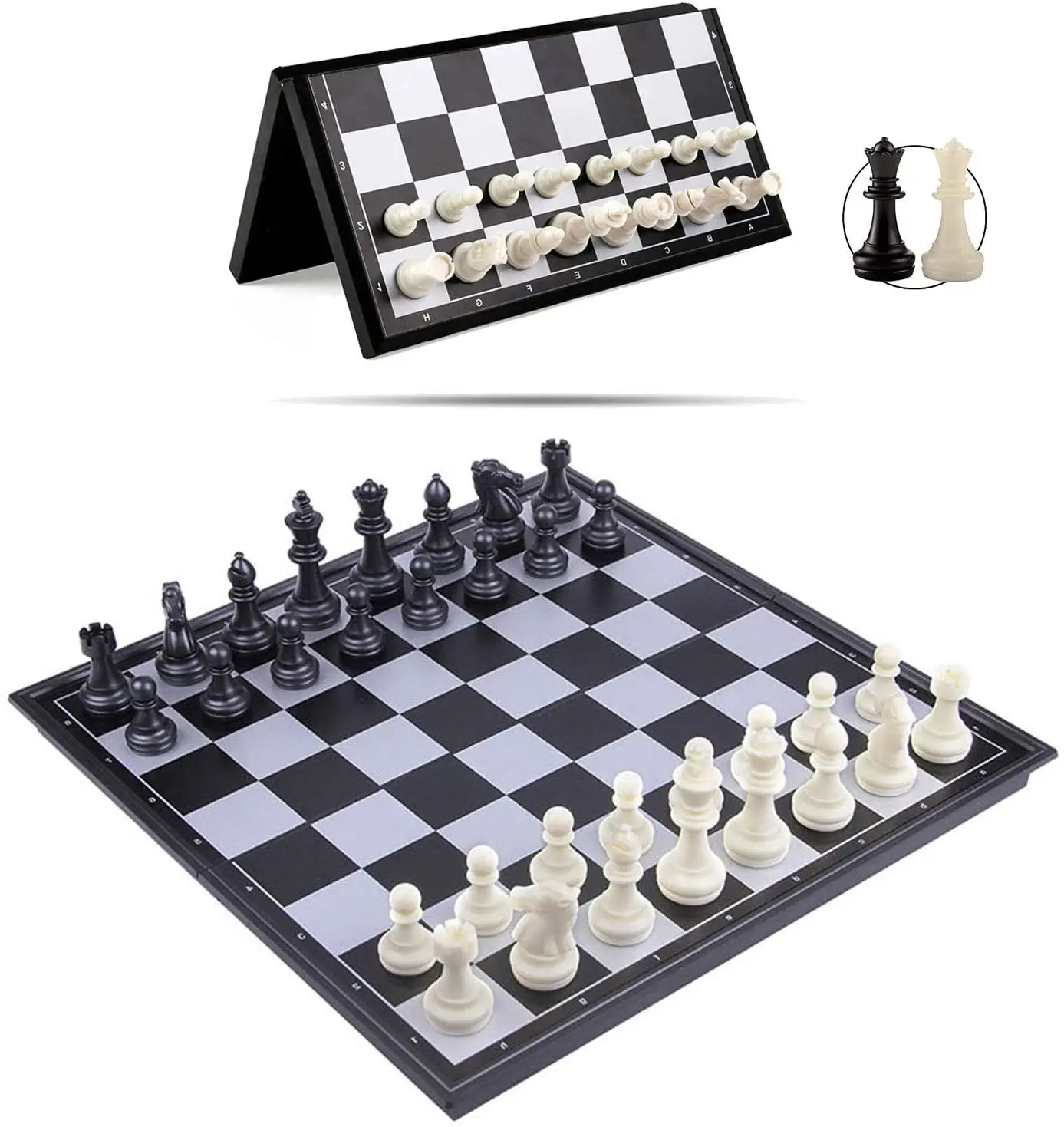 Custom ABS Tournament 25*25*2cm chess board set Game Set Magnetic luxury chess  set plastic