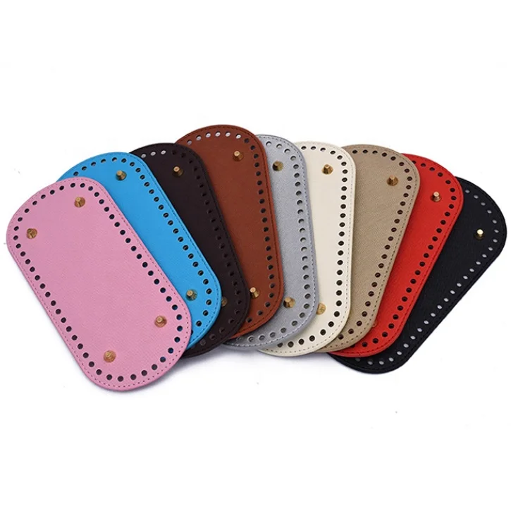 DIYY Rectangle Crochet Bag Bottom Shaper Handmade PU Leather