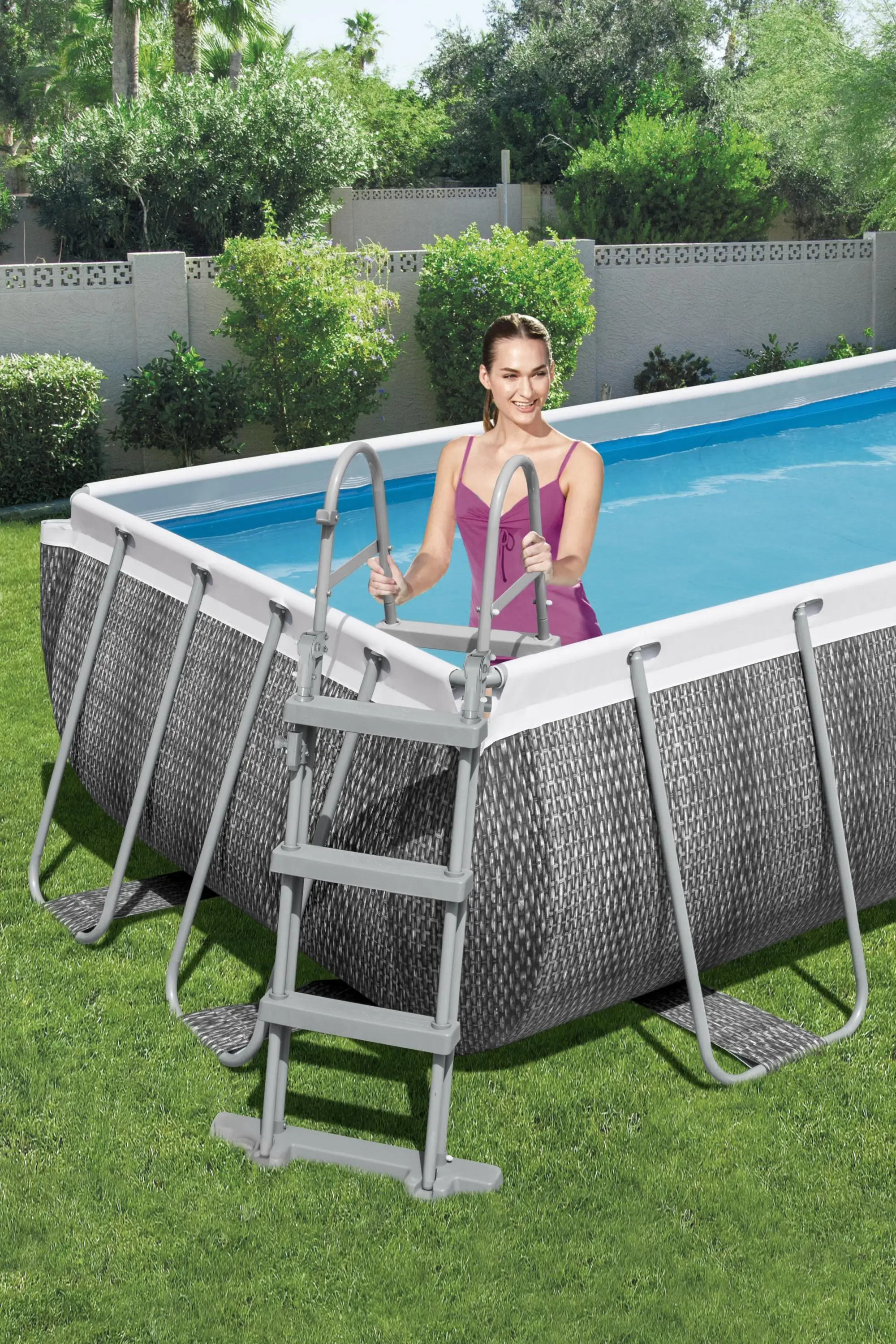 Bestway 58330 Swimming Pool Accessories Safety Pool Ladder