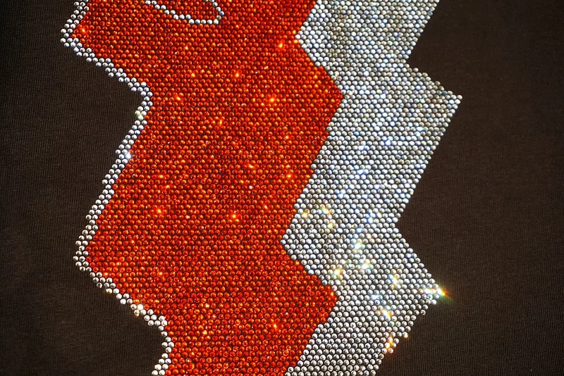 crystal crown design iron on transfer applique motifs strass rhinestone logo for fabric