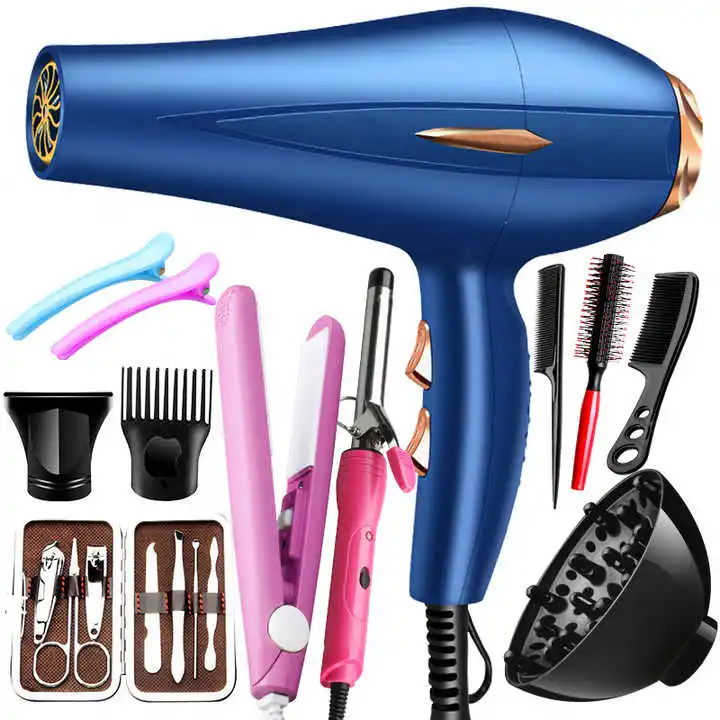 Hair Dryer For Travel&home Lightweight Negative Ionic Hair Blow Dryer 3 Heat Settings Cool