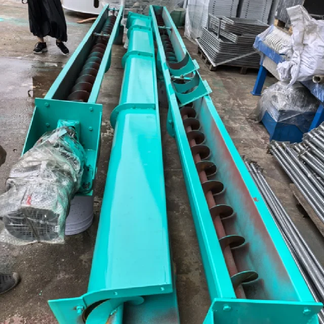 U-shaped Tube Screw Conveyor  White Steel Blade Screw Conveyor