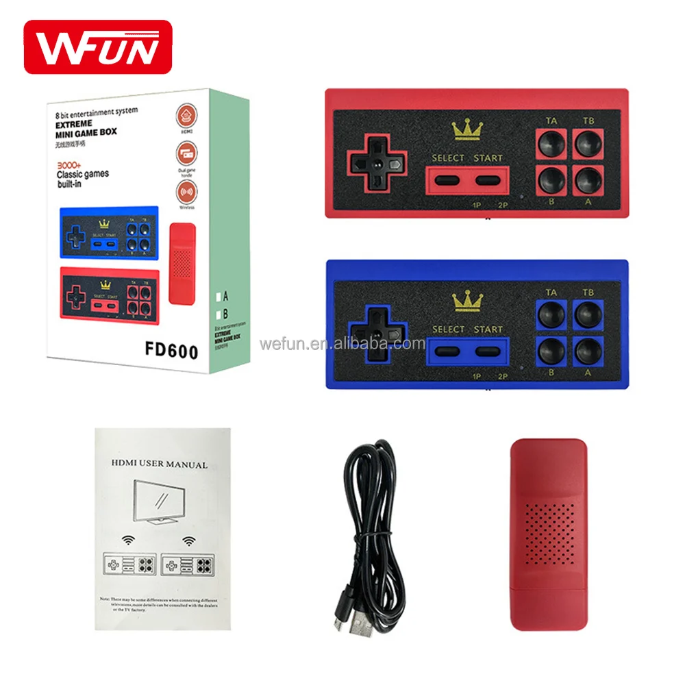FD600 Game Stick - Retro Video Game Console with 3000 Games