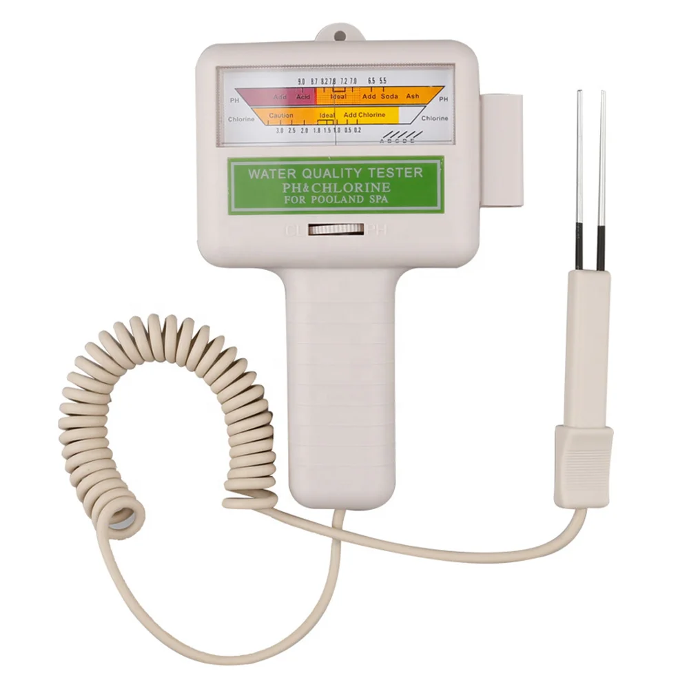 PH Chlorine Tester Kit Portable Swimming Pool Spa Water Tester Electronic Water Quality Analysis Water Test Meter 