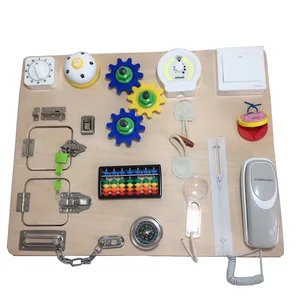 Montesorri Children Basic Life Skills Felt Baby Book Toddler Wooden Toys Handmade Educational Baby Busy Board for Kids