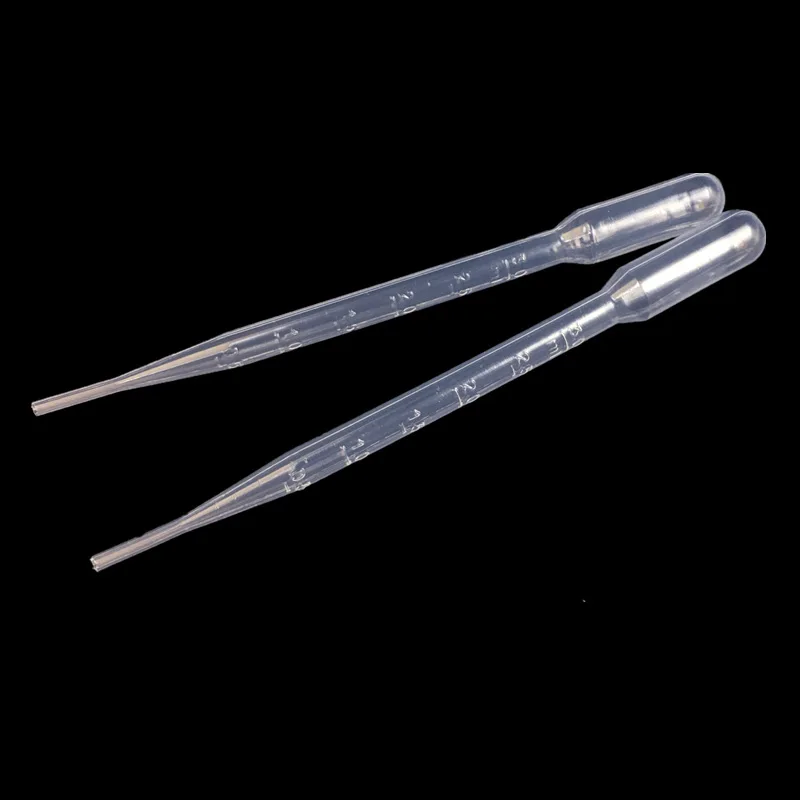 Laboratory Disposable Plastic Transparent Dropper 3ml 160mm 48ul Double Scale Thickening Graduated Pipe Micro Pasteur Pipette