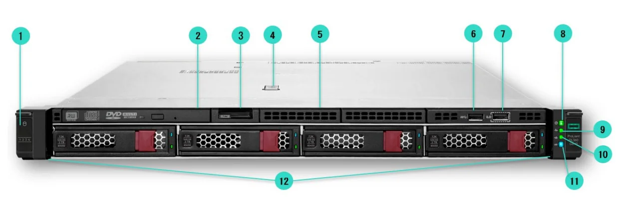 HPE ProLiant DL360 Gen11 Server in Tel Xeon Gold 6430 Processor up to 8SFF 1U Rack Server DL360 Gen11