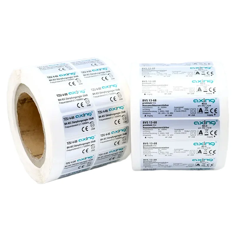 Customized CE Adhesive Sticker PET Waterproof Consumer Electronics Label