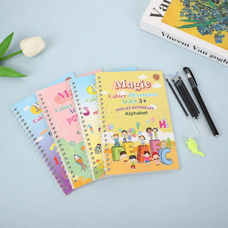 Custom English Spanish French Reusable Handwriting English Magic Book Preschool Children Magical Groove  Magic Notebook details