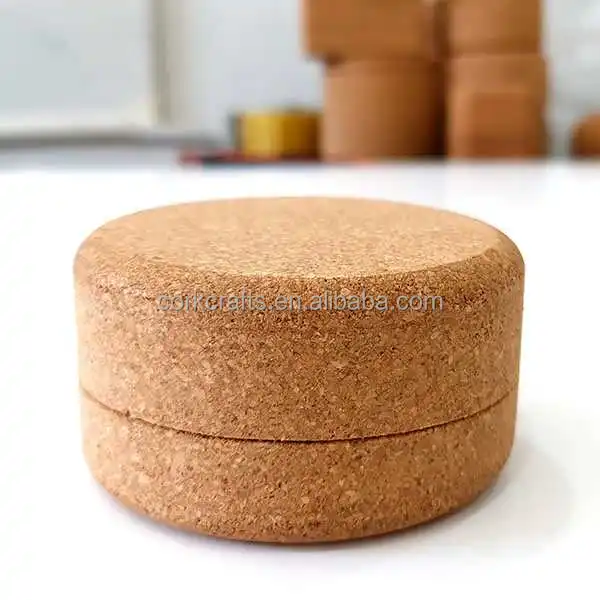 Eco-Friendly Natural Cork Soap Box Soft Wood Cork Soap Holder Container Tray With Drain