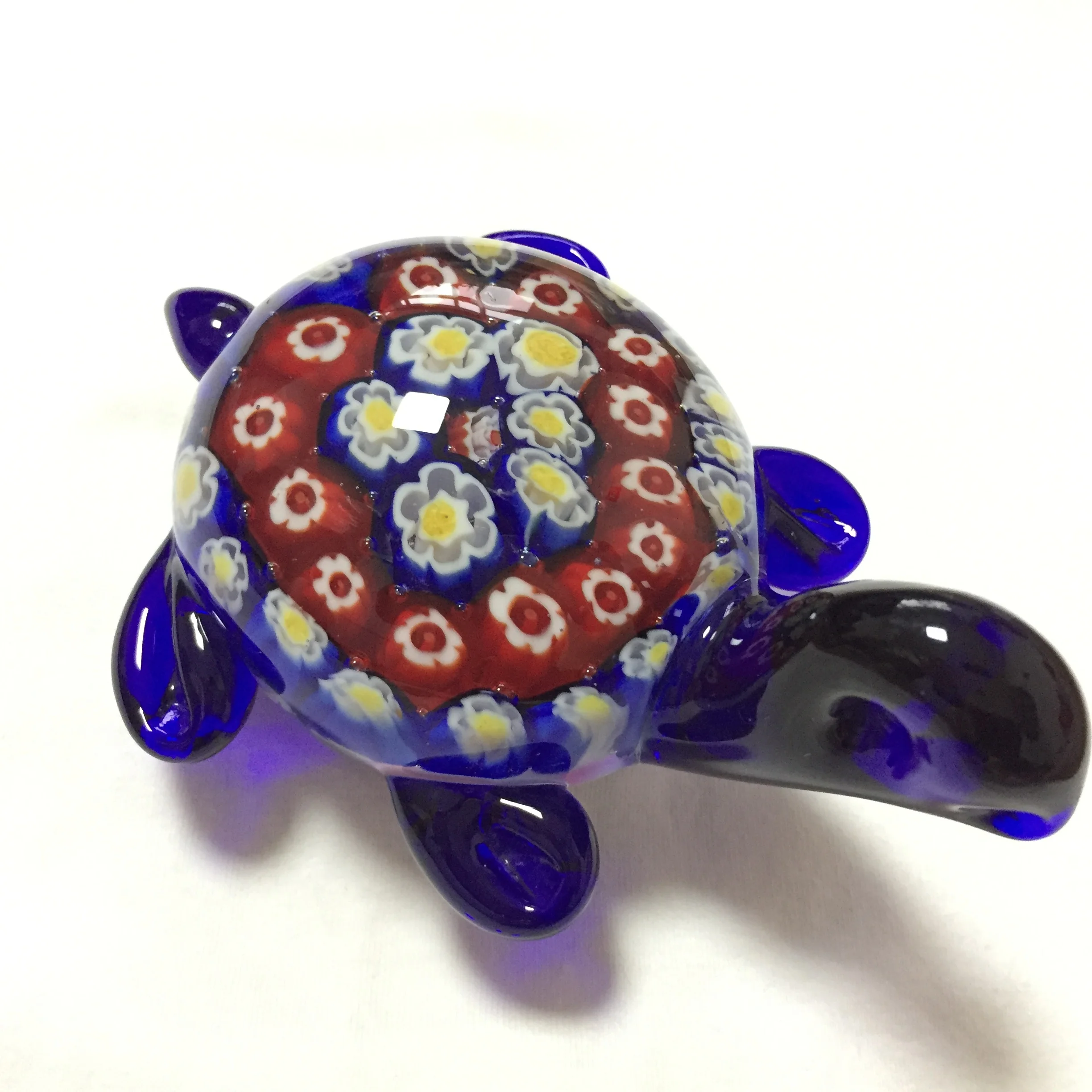 Hot Sale Customized Multicolored Art Glass Turtle Blown Technique for Christmas Decorations