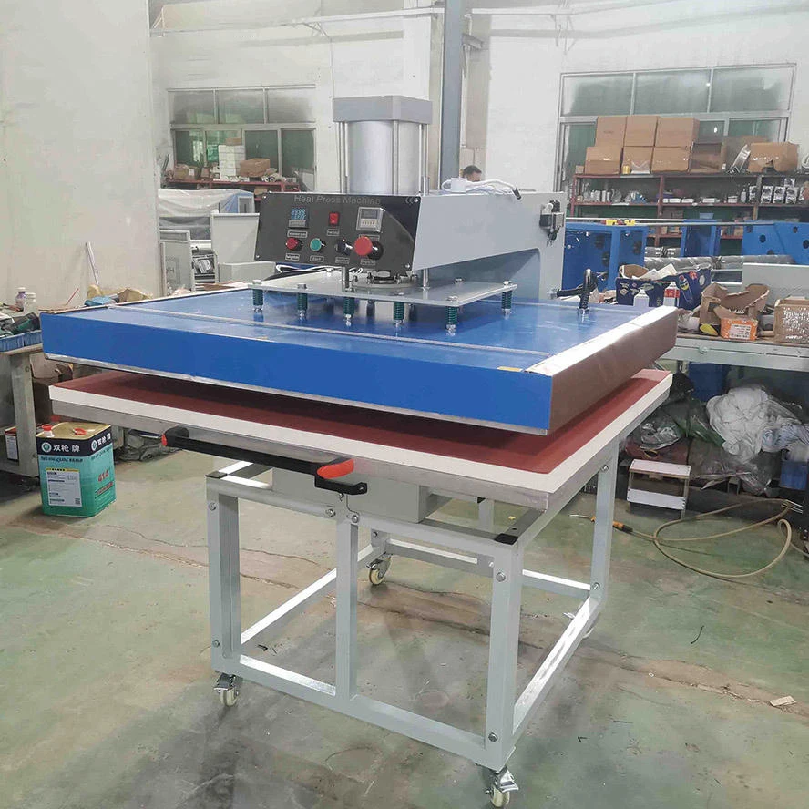 Large Format Pneumatic Single Station Heat Press Transfer Machine 100X120 80X100 60X80 50x70 38X38cm T-shirt Garment New details
