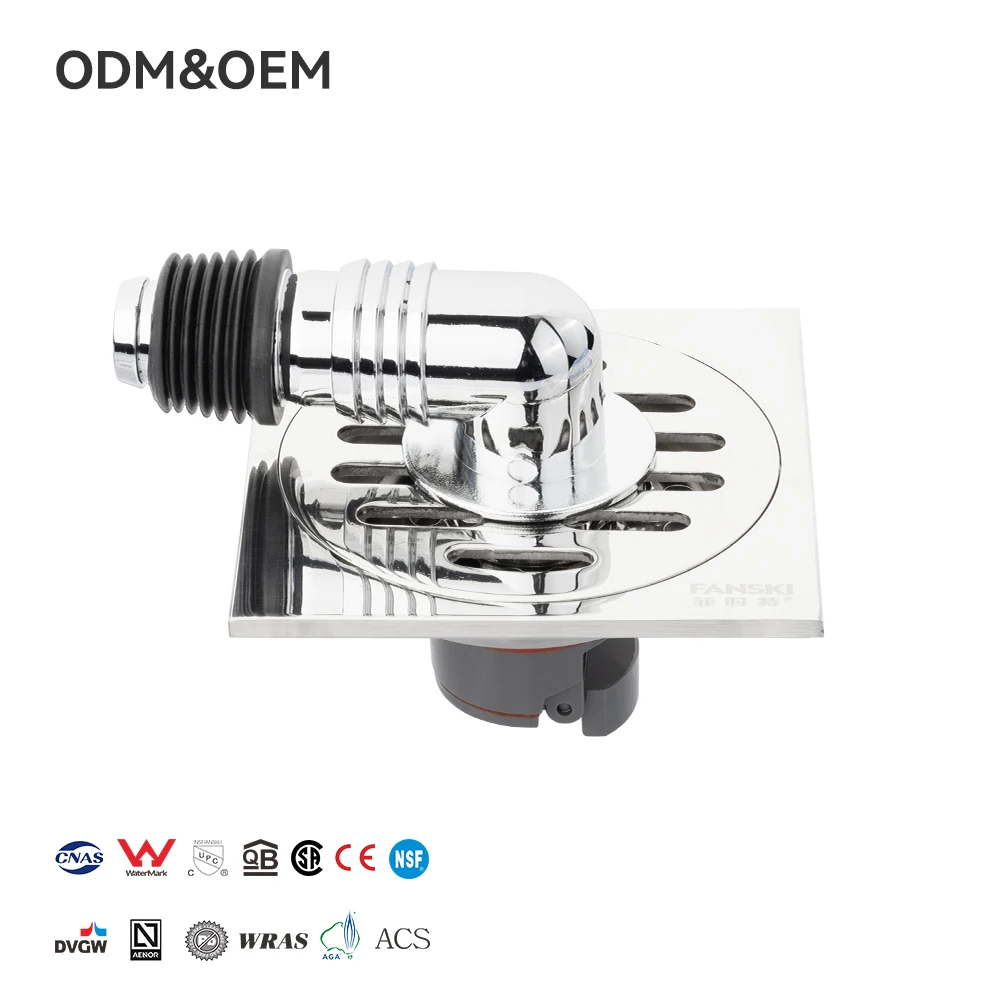 FANSKI High Quality Home Use Stainless Steel Square Strainer 100L/min Anti-Corrosion Bathroom Shower Hospital Use Large