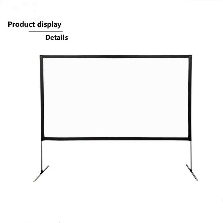 100"outdoor Projector Screen Projector Screen 16/9 Foldable Portable