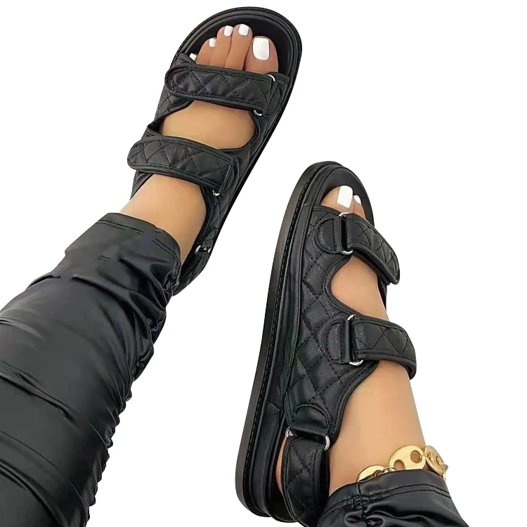 Sandalias De Verano Con Suela Blanda Para Mujer,Zapatos Femeninos De Estilo  Informal,Con Cierre De Velcro,Para Playa,2021 - Buy Las Mujeres Sandalia De  Playa,Pequeño Fragante Viento Casual Mujeres Sandalia De Playa,2021 De Las