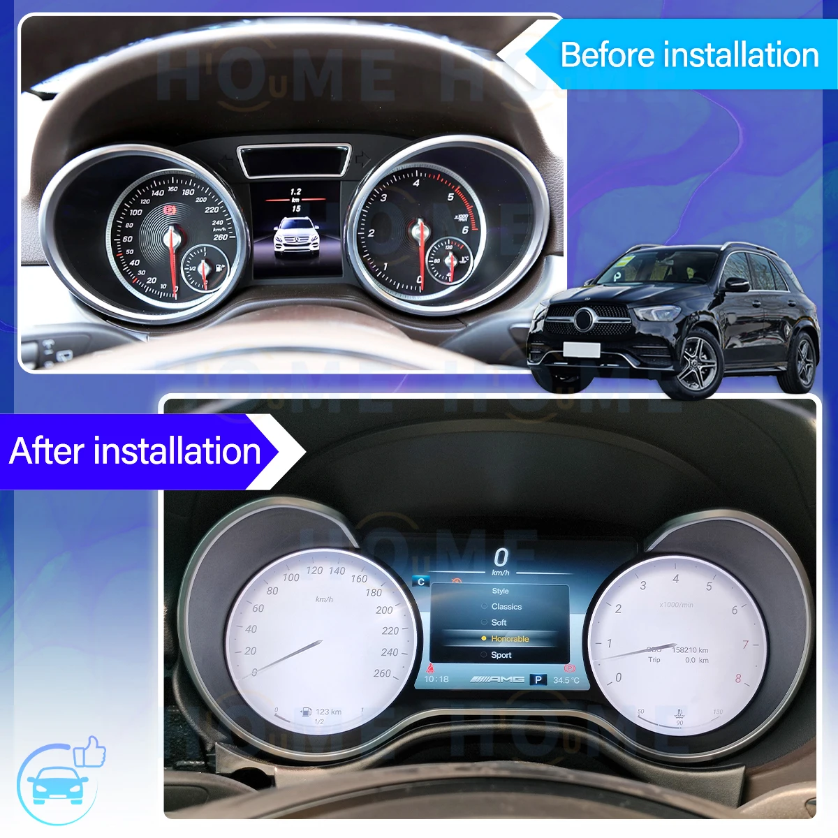 メルセデスベンツML W164 GL X164 X166 2012-2015用バーチャル