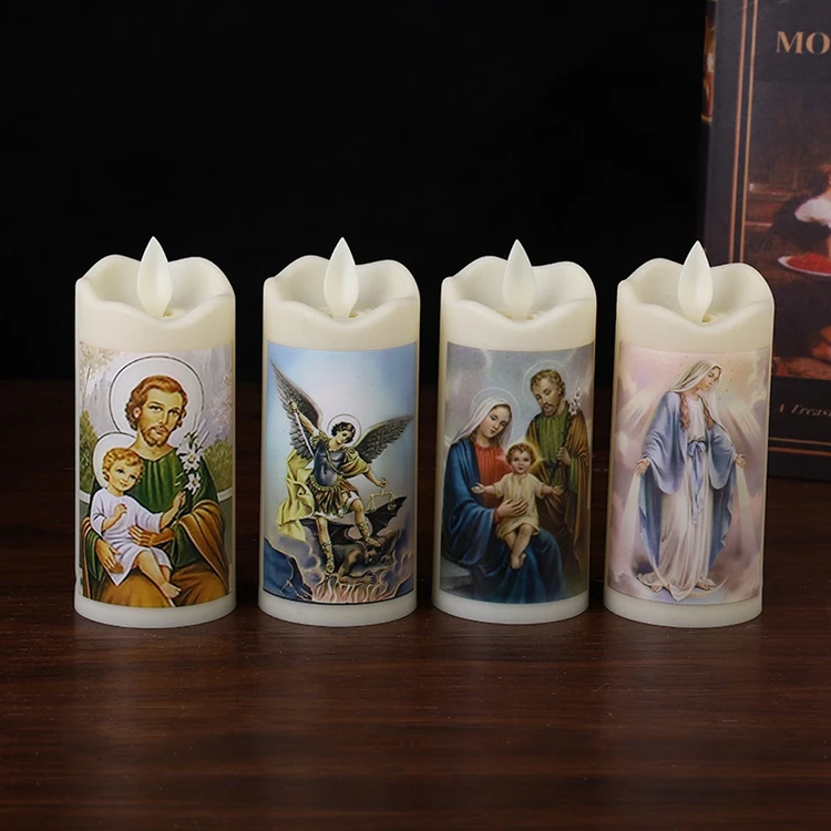 Wholesale Prayer Candles Swing Wick Flameless Led Candle Religious