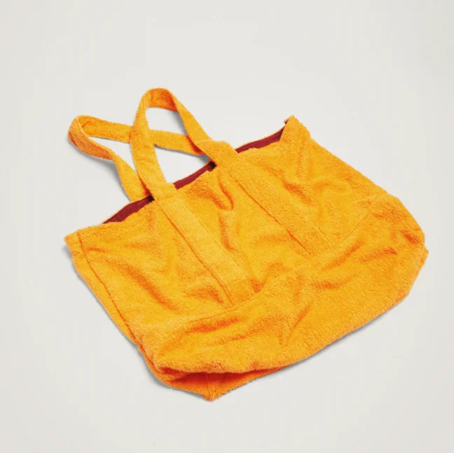 Terry Fabric Beach Bag for Women Reversible Towel Bag Summer