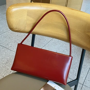Cross-border Sales of Genuine Leather Women's Handbags Elegant Fashion Oil Wax Cowhide Ladies Shoulder Bag Underarm Bag