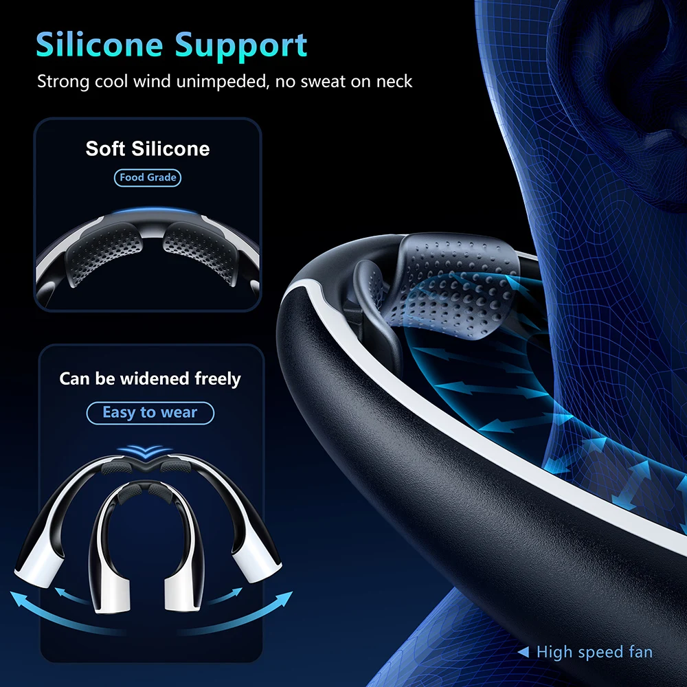 Hanging Neck Fan, Portable, USB, Plastic - detail 6