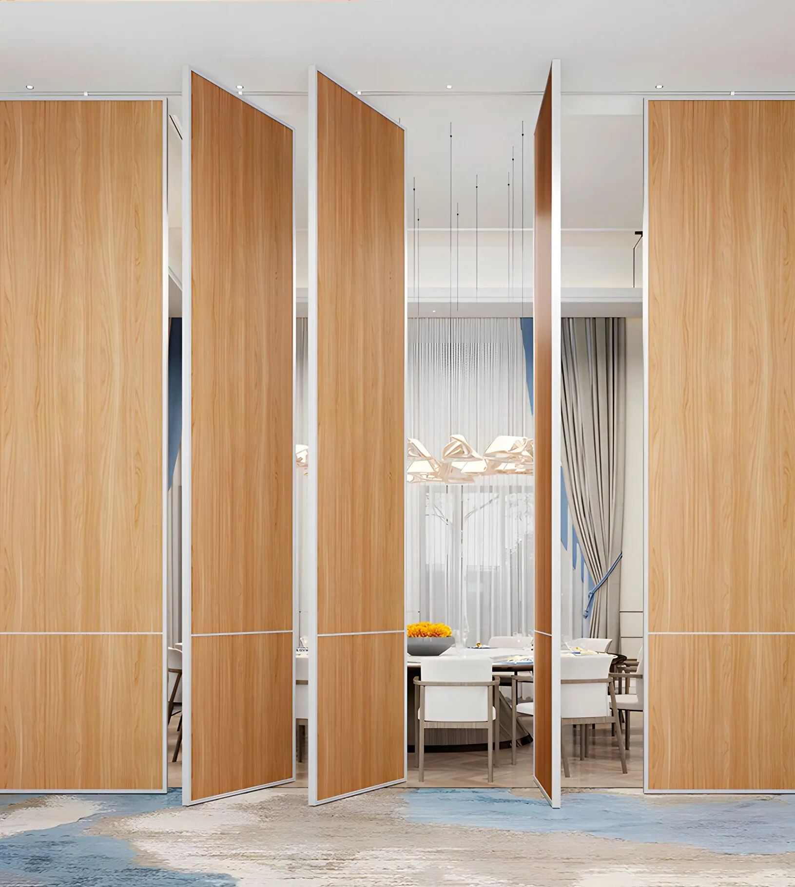 Acoustic Operable Partition Wall for Space Separation Sliding Wall for Restaurants Schools Hospitals Movable Partition