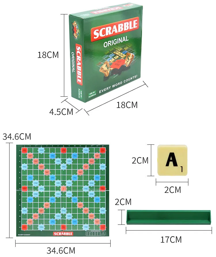 Nouveau Apprendre le mot anglais Intelligent Plastique Scrabbles Jeu de société Pop orthographe Jeu de vocabulaire Jouet d’apprentissage éducatif pour les enfants