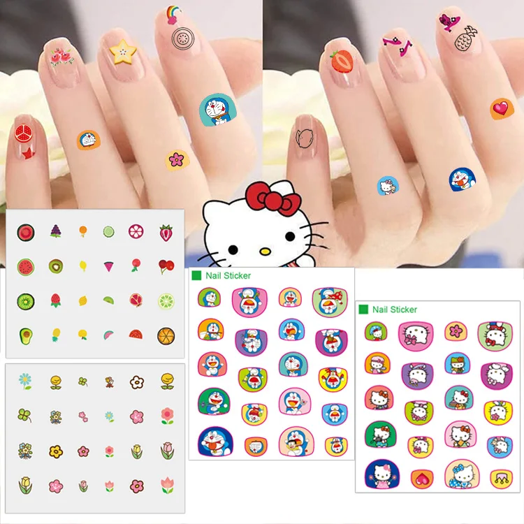 Children Cute Kids Nail Art Stickers Decals Nail Toe Manicure Tip