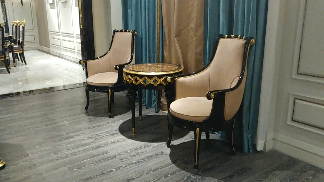 Home Office Original Leather Office Chair Luxury Wood Swivel Chair Seat Height Adjustable