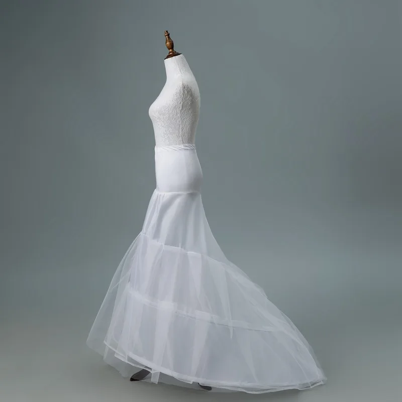 Women 3-Hoop Train Wedding dresses Slip Mermaid Petticoat Underskirt Bridals New 