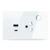 เต้ารับ Tuya WiFi - รุ่น Thail - แผงกระจกพร้อมพอร์ต USB